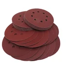 100 шт 5 дюймов 125 мм 8-отверстие оксид алюминия красное шлифование наждачной бумагой диски 60 до 2000 решетки