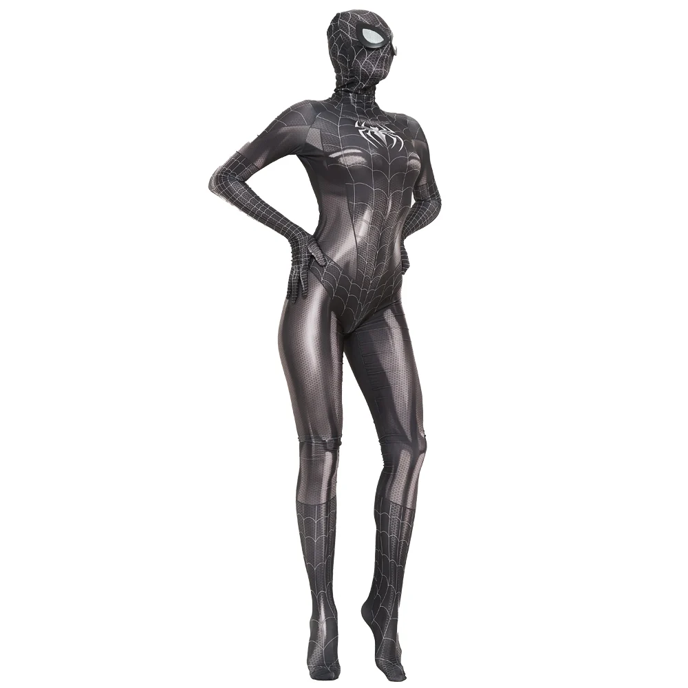 Zentai аниме косплей супергерой паук костюм 3D печати Женщины Gwen Stacy комбинезон
