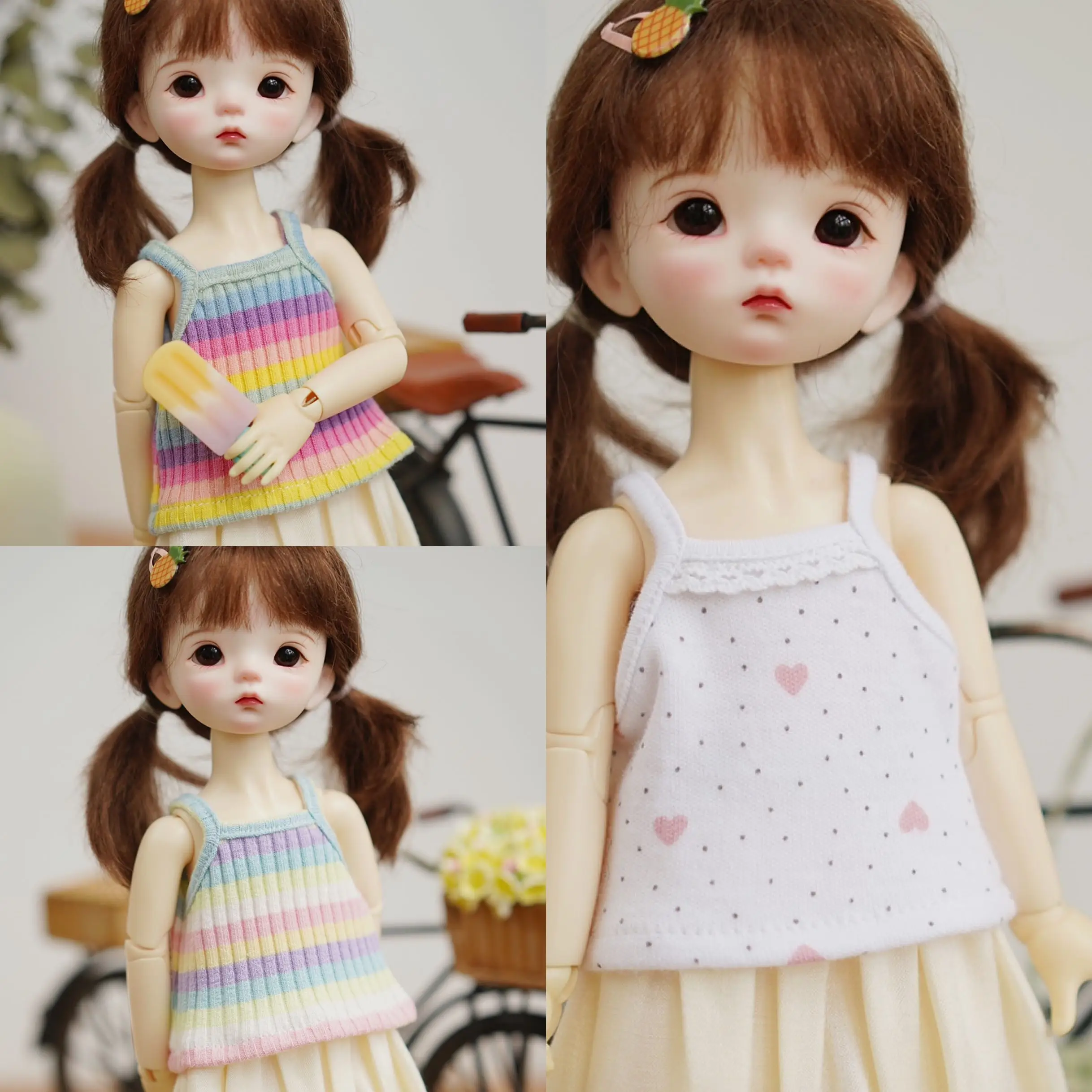 

BJD Doll clothes apply to 1-6 size summer cool halter top doll accessories