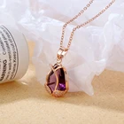 Ожерелье-цепочка JIALY из нержавеющей стали 316L, подвеска в виде розового леса, тюльпана с инкрустацией AAA CZ для девочек и женщин, ювелирные изделия