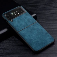 for samsung galaxy z flip 3 case leather phone cover creative color mobile phone shell for samsung galaxy z fold 3 case