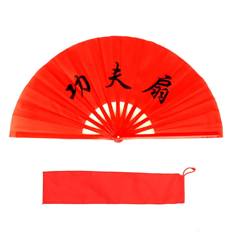 38 см Тай чи вентилятор красный кун-фу &quot для танцевального представления бамбук