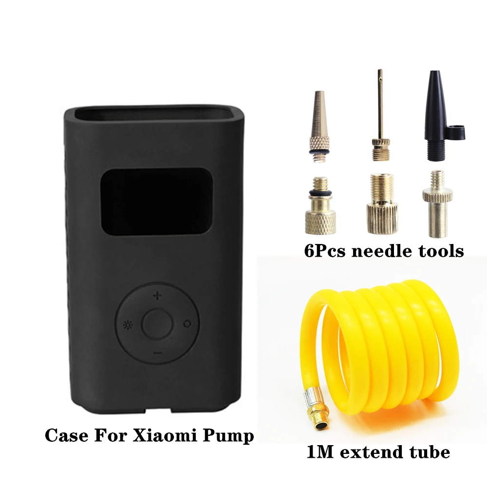 

Anti-fall Case For Xiaomi Pump 1S Tire Air Compressor Valve Needle 1M extend Hose Nozzle Inflator Pump Accessorie Car Tyres Bike