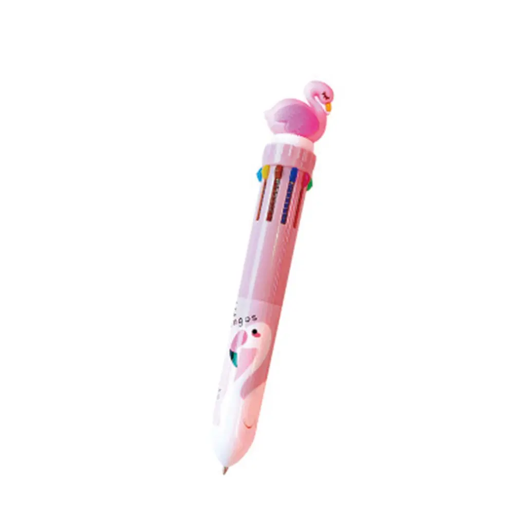 

1pc 10-Color Ballpoint Pen Cute Cartoon Gel Pen Multifunction Retractable Roller Ball Pen School Stationery Random Color