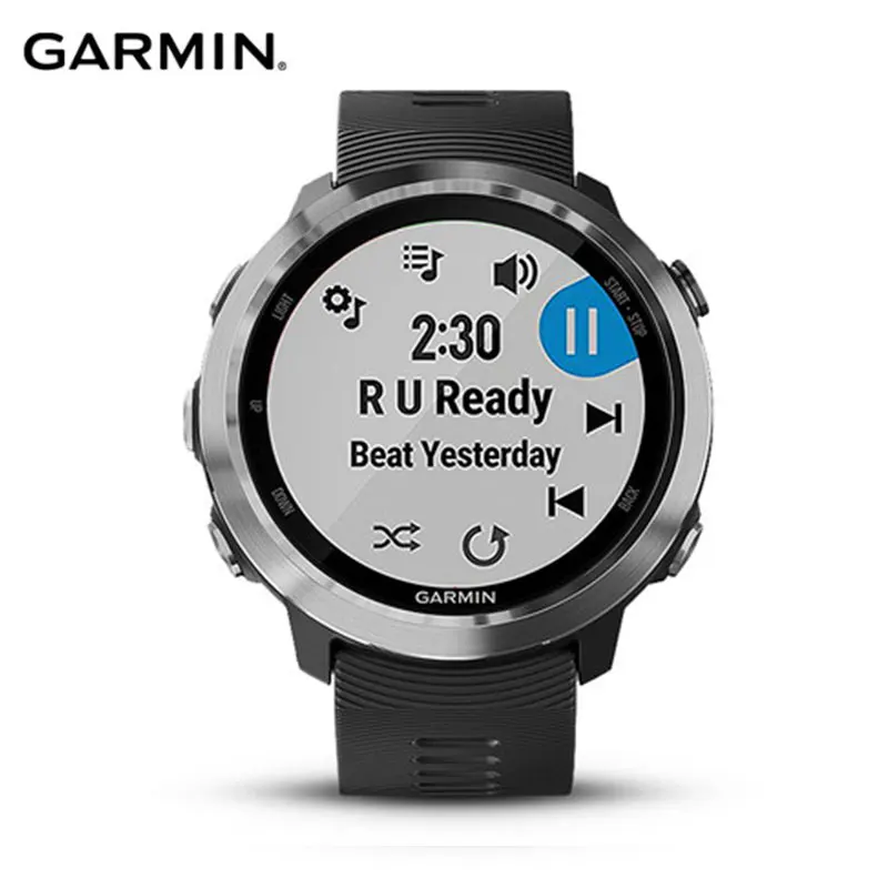 Черный Оригинальные gps часы Garmin Forerunner 645 музыка, часы для бега с gps оплатить NFC платежи на запястье Монитор сердечного ритма smartwatch для мужчин - Цвет: Черный