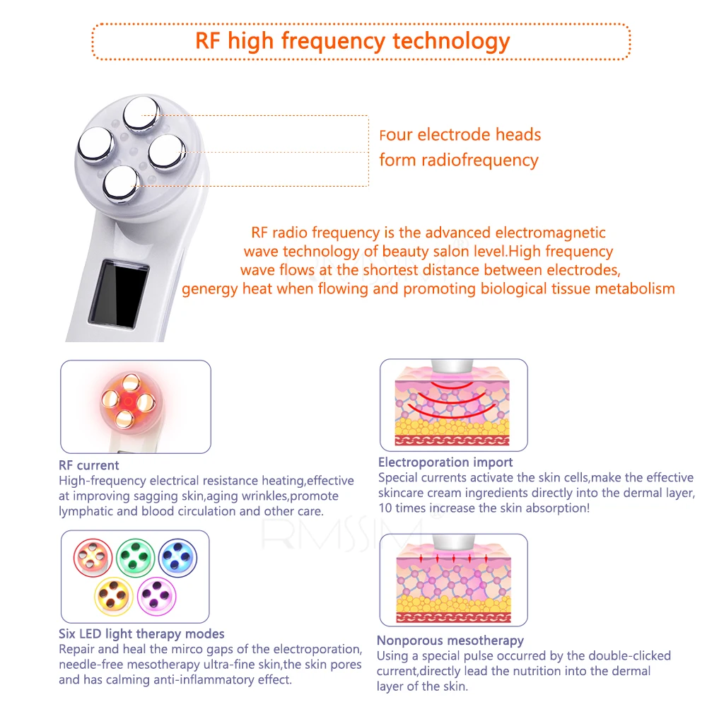 Электропорация светодиодная фотонная радиочастотная мезотерапия для