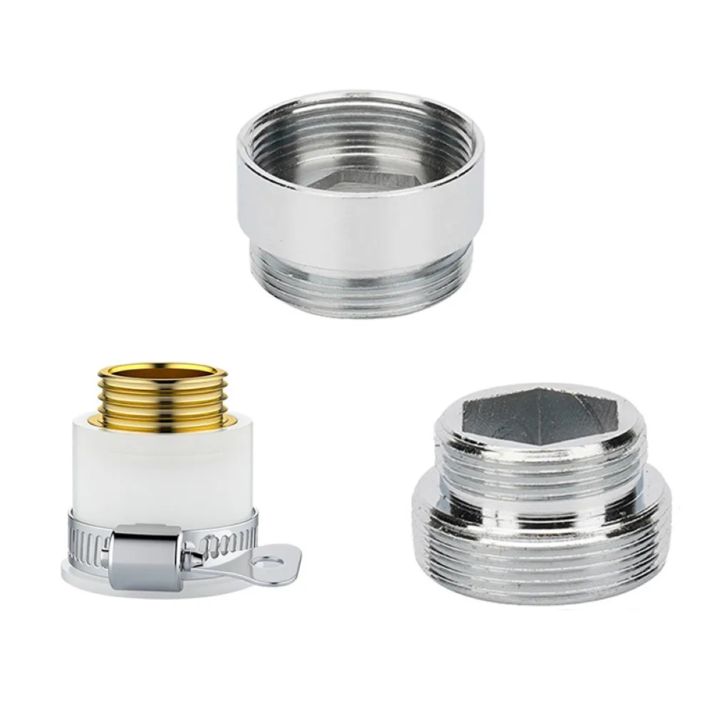 

Kitchen Sink Faucet Adapter Kits Garden Hose Adapter Hose Through Diverter Faucet Extender G1/2 Inch Male to 24 22 Female Tools