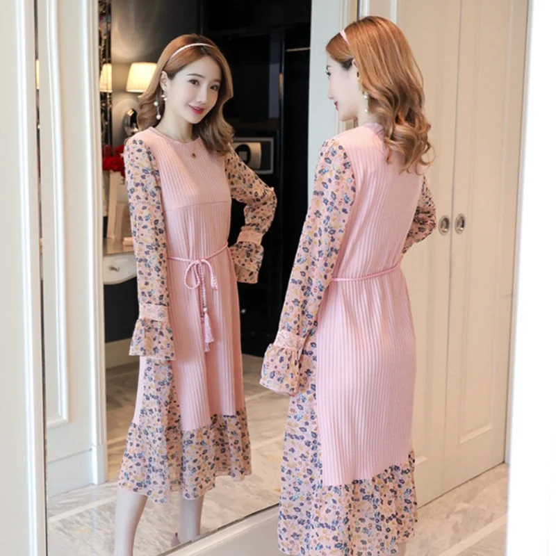 Горячая Распродажа платья для беременных платье кормящих Осень-зима матерей |