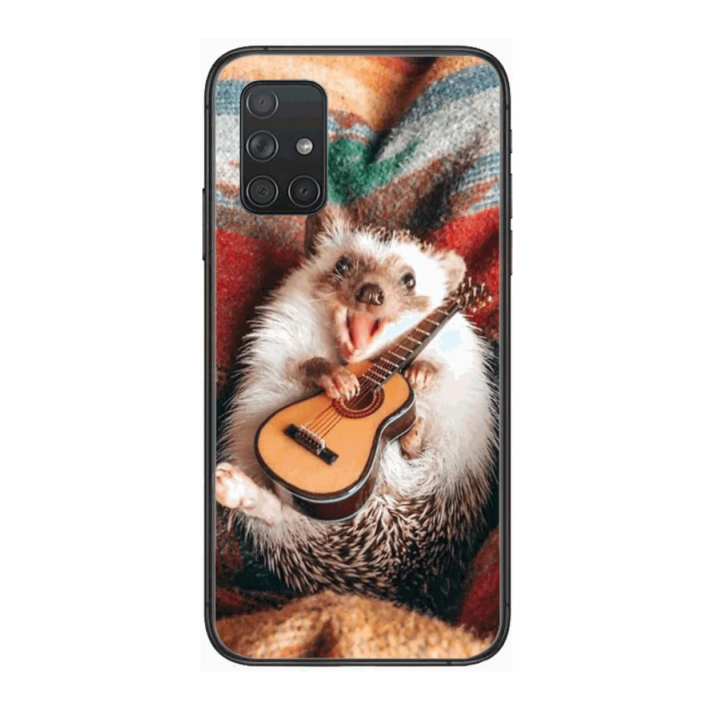 

Shockproof Animal Cute Phone Case Hull For Samsung Galaxy A 50 51 20 71 70 40 30 10 E 4G 5G S Black Shell Art Cell Cover