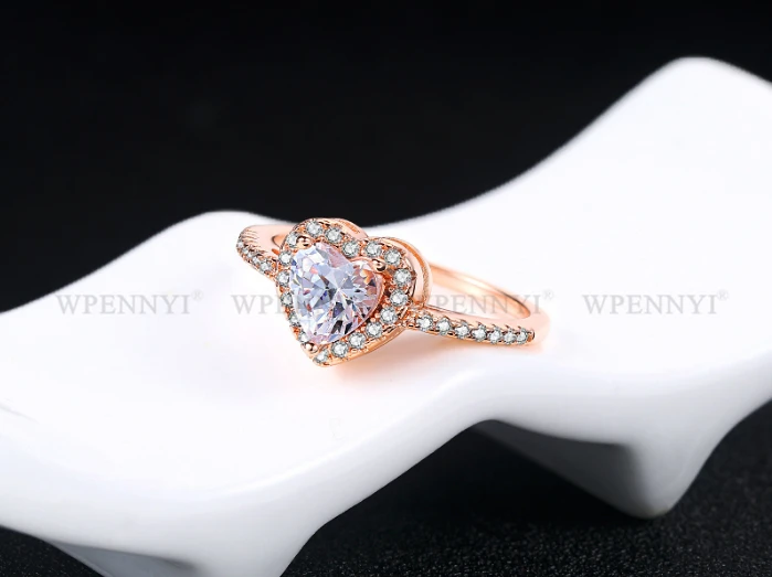 Высокое качество супер 3.5ct обручальные Серебряные Кольца цвет 10 мм сверкающий прозрачный кубический цирконий Кристалл Женское Обручальное кольцо