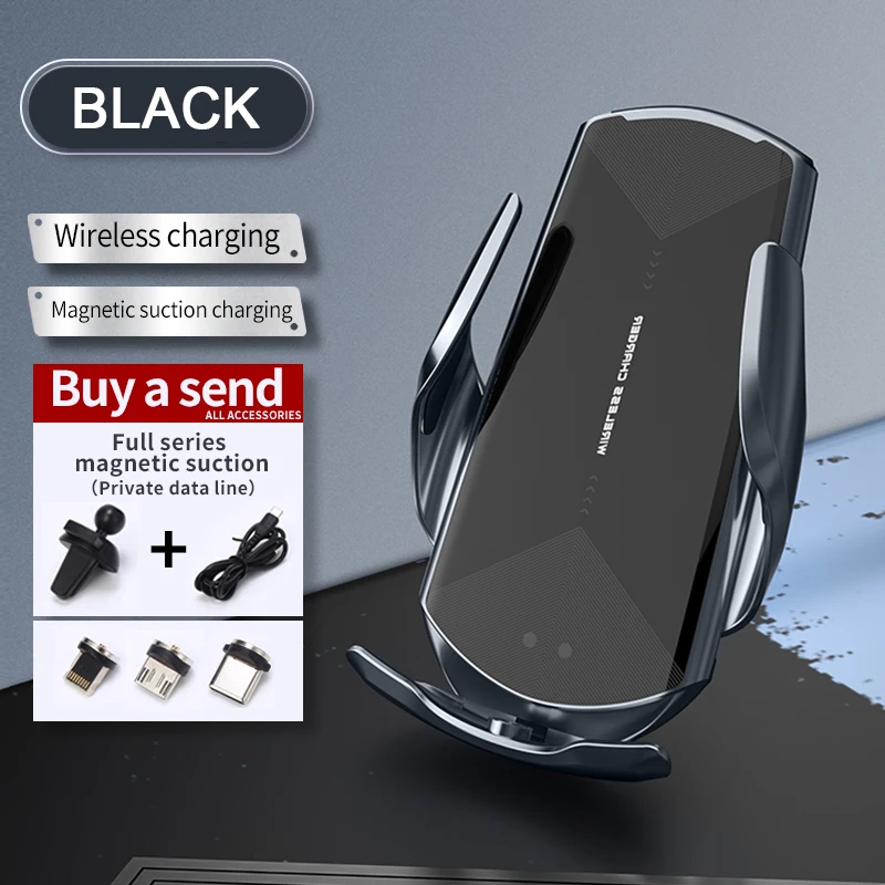 

Car Wireless Fast Charger Phone Holder Car Phone Stand Auto Air Vent Mount Support For iPhone 12 11 Pro Samsung Xiaomi Huawei