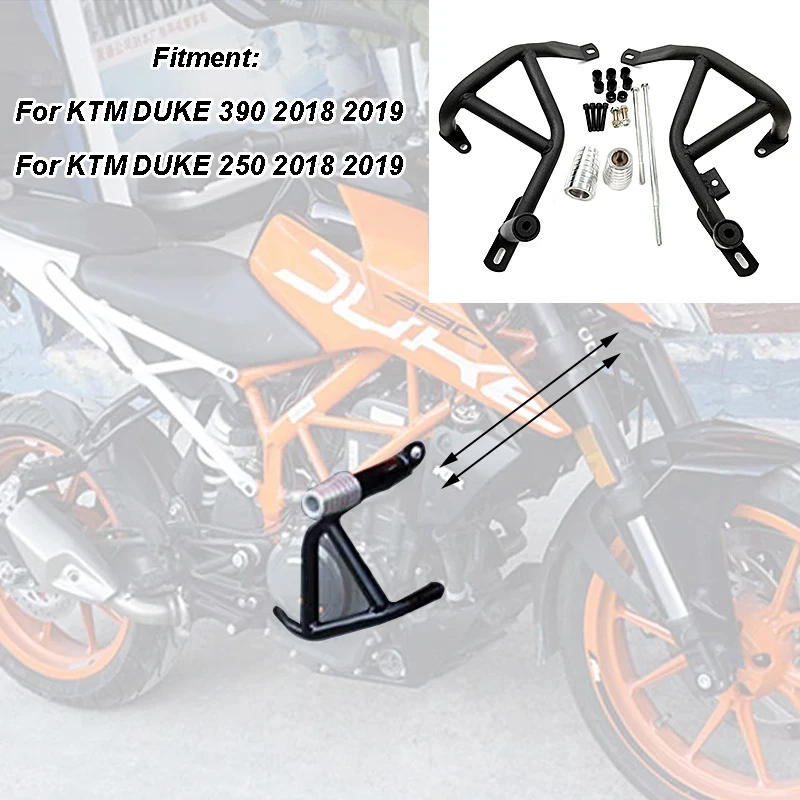 2019 Новинка для KTM DUKE 390 250 moto rbike защита двигателя Краш бар Рамка протектор черный