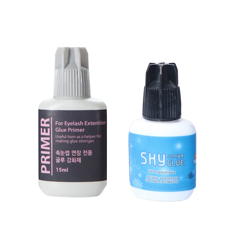 10g SKY Glue And 15ml Primer Used On Roots Of False Eyelashes Make Eyelash Stronger Keep Lashes Stay Longer | Красота и здоровье