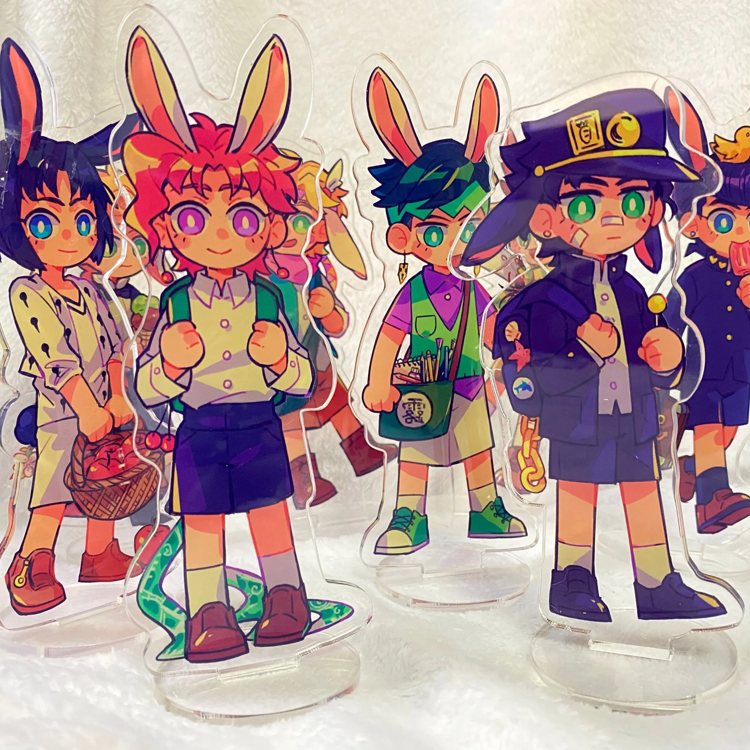 

Невероятные приключения Джоджо, Какуин, Нориаки, буккюриati, Josuke, JOTARO, Rohan, Kishibe, кроличьи уши, модель, Декор