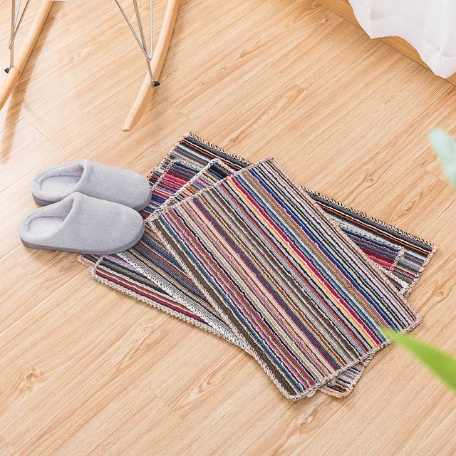 Продвижение по низкой цене Цветной полосатый входной коврик Противоскользящий