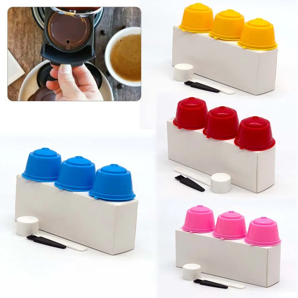 

3x Coffee Filter Capsule Shell Coffee Filter Filter Cup Capsule Cup For DOLCE GUSTO Reusable Coffee Filter Capsule Refillable