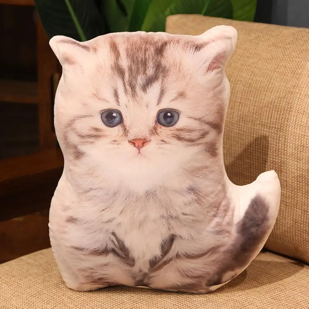 

Simulation Animal Pillow Functional Kitty Pomeranian Simulation Animal Pillow Meticulous Workmanship Adorable Stuffed Toy