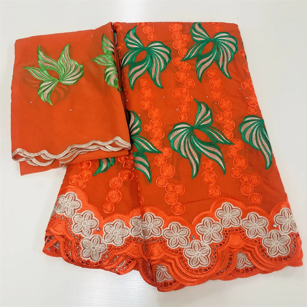 

new fashion style 5+2yards african swiss voile lace in swizerland good quality cotton lace for clothes SHISANG10284