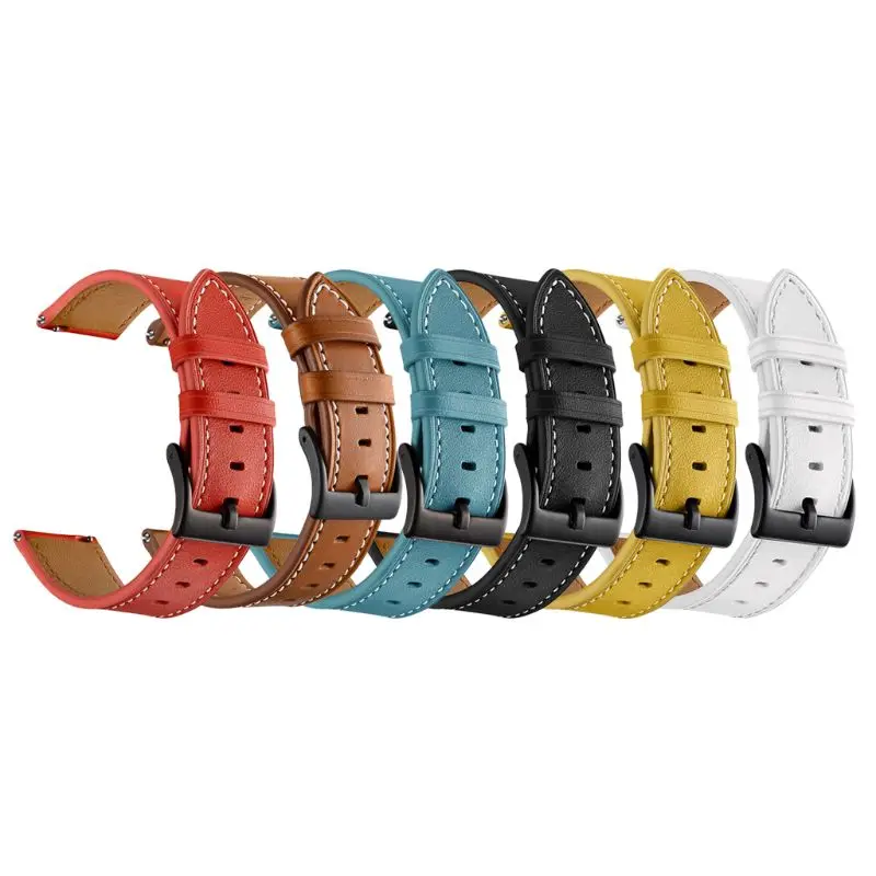 Ремешок для часов из натуральной кожи с металлической пряжкой HUAMI AMazfit Bip GTS желтый