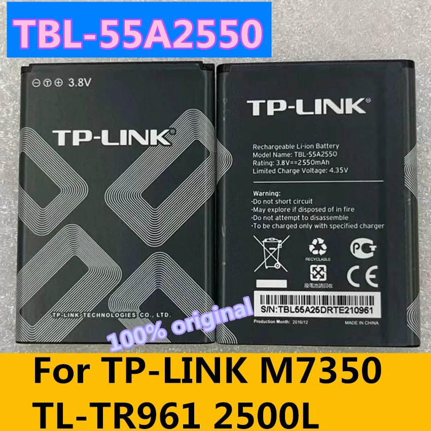 

Original 2550mAh TBL-55A2550 Battery for TP-LINK M7350 TL-TR961 2500L WIFI Batteries