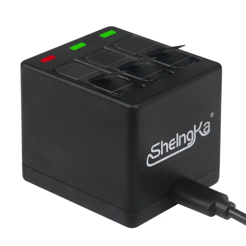 Быстрое 3 канальный блок питания с Батарея Зарядное устройство USB кабелем для GoPro