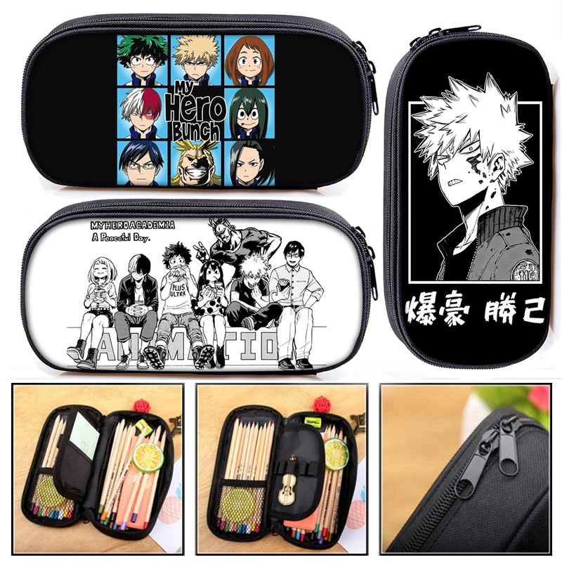 Anime My Hero Academia Cosmetic Case Cartoon My Hero Stationary School Bags Boku No Explosive Haoshengji Pencil Box Gift