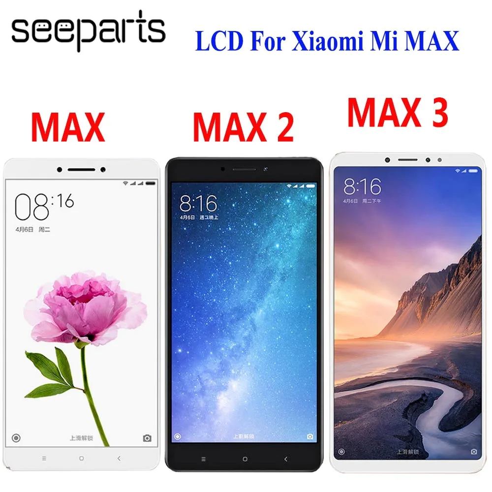 ЖК дисплей для Xiaomi Mi Max 3 дигитайзер сенсорного экрана в сборе 2 сменный экран Max3