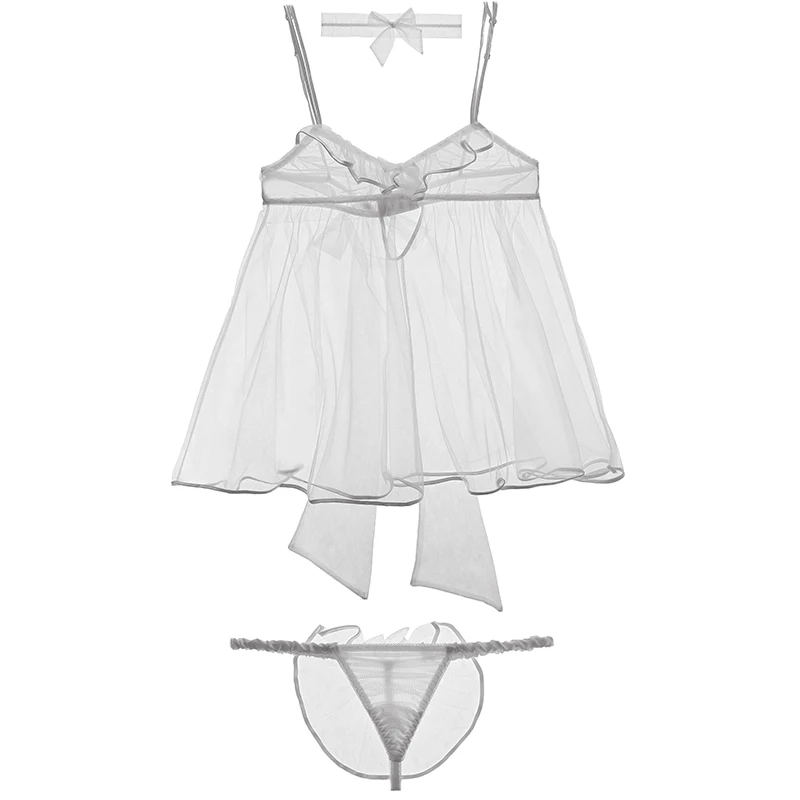 Элегантная и Легкая белая сетчатая сексуальная ночная рубашка кружевные