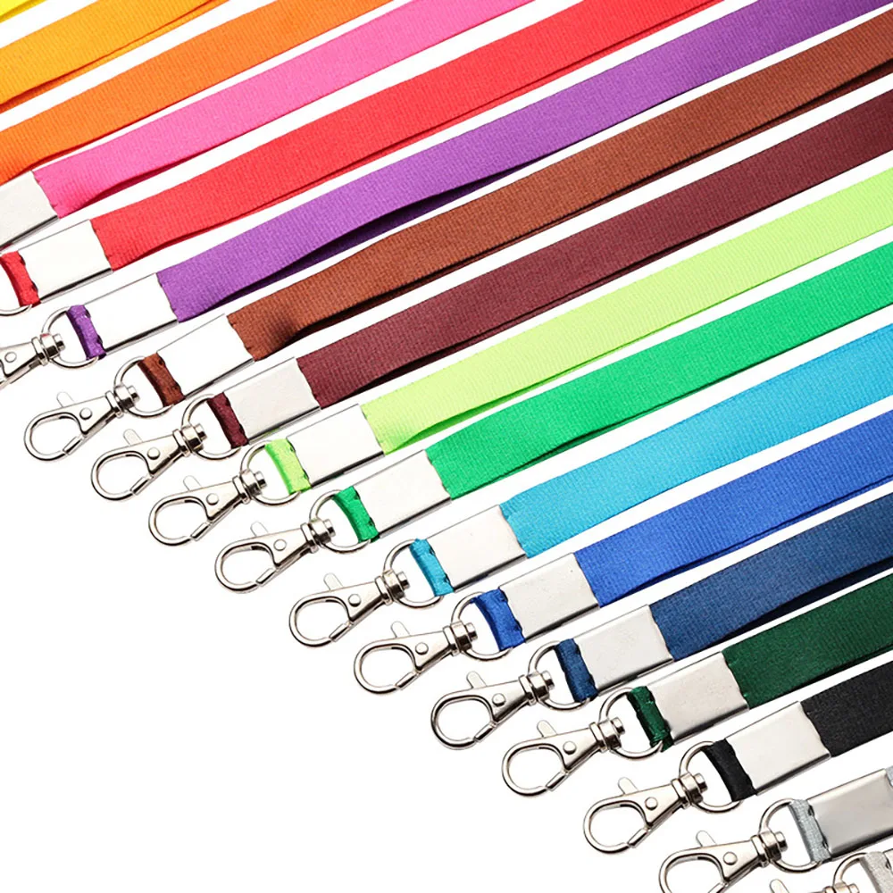 

1pc Candy Color ID Card Holder Lanyard Neck Strap Business Badge Holder Name Card Badge Clip Office School Supplies