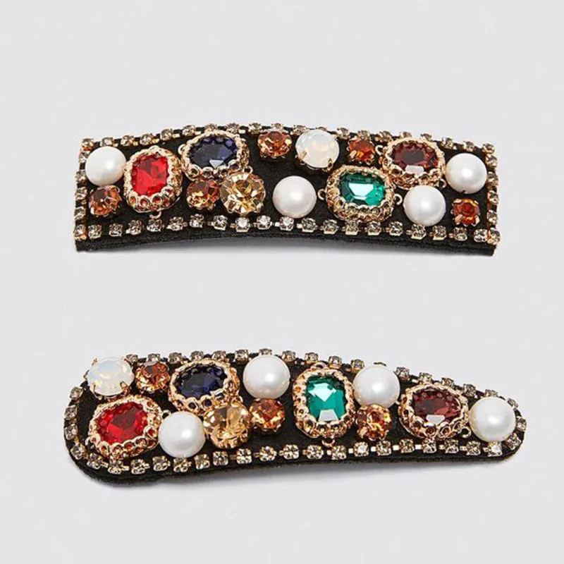 Женские заколки для волос Коми ZA модные с искусственными стразами и жемчугом