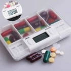 Электронный контейнер для таблеток с 4 отделениями с напоминанием