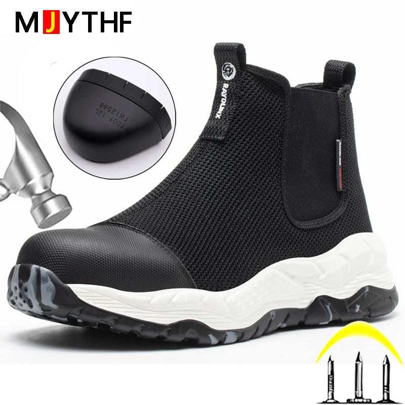 Steel Toe Shoes Work Sneakers Fashion Men Boots Puncture-pro