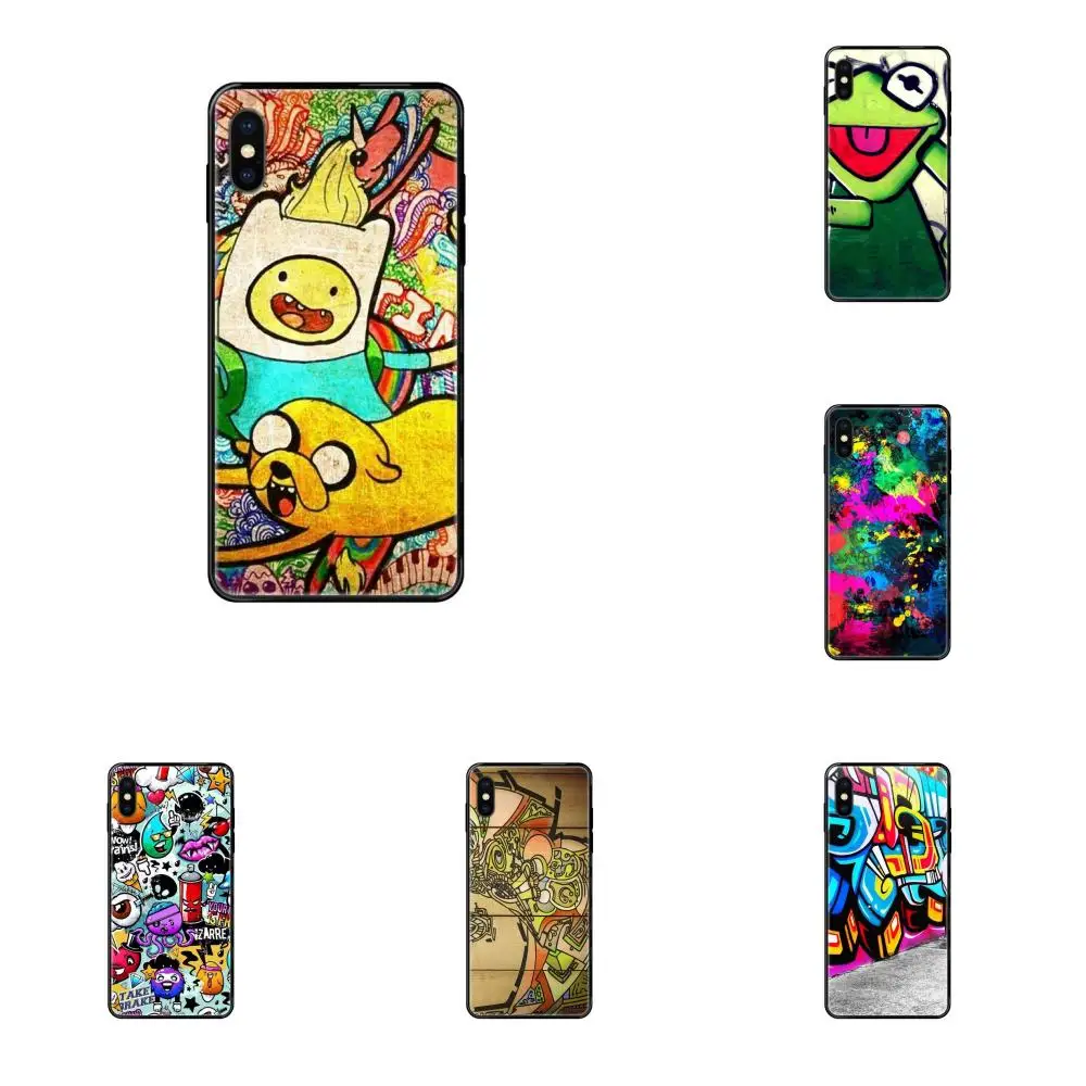 Мягкий Роскошный чехол для Galaxy Note 4 8 9 10 20 Plus Pro J6 J7 J8 M30s M80s Ultra 2016 2017 2018 граффити с
