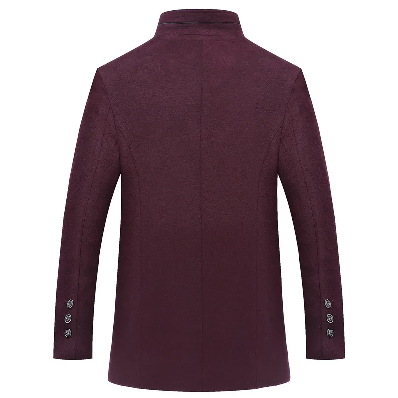 Куртка Mountainskin Мужская шерстяная длинная приталенная Повседневная однотонная с