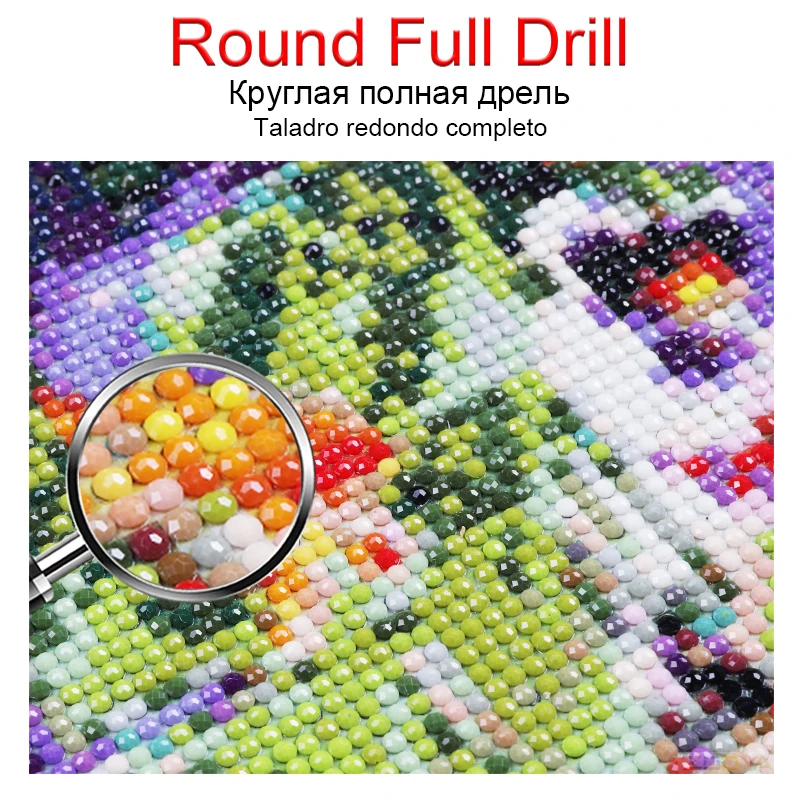 AJ638D1-Round Drill ZOOYA DIY Фото Рождество на заказ квадратная круглая Алмазная картина Алмазная вышивка крестиком 5D украшение дома AJ638d1 - Цвет: AJ638D1-Round Drill