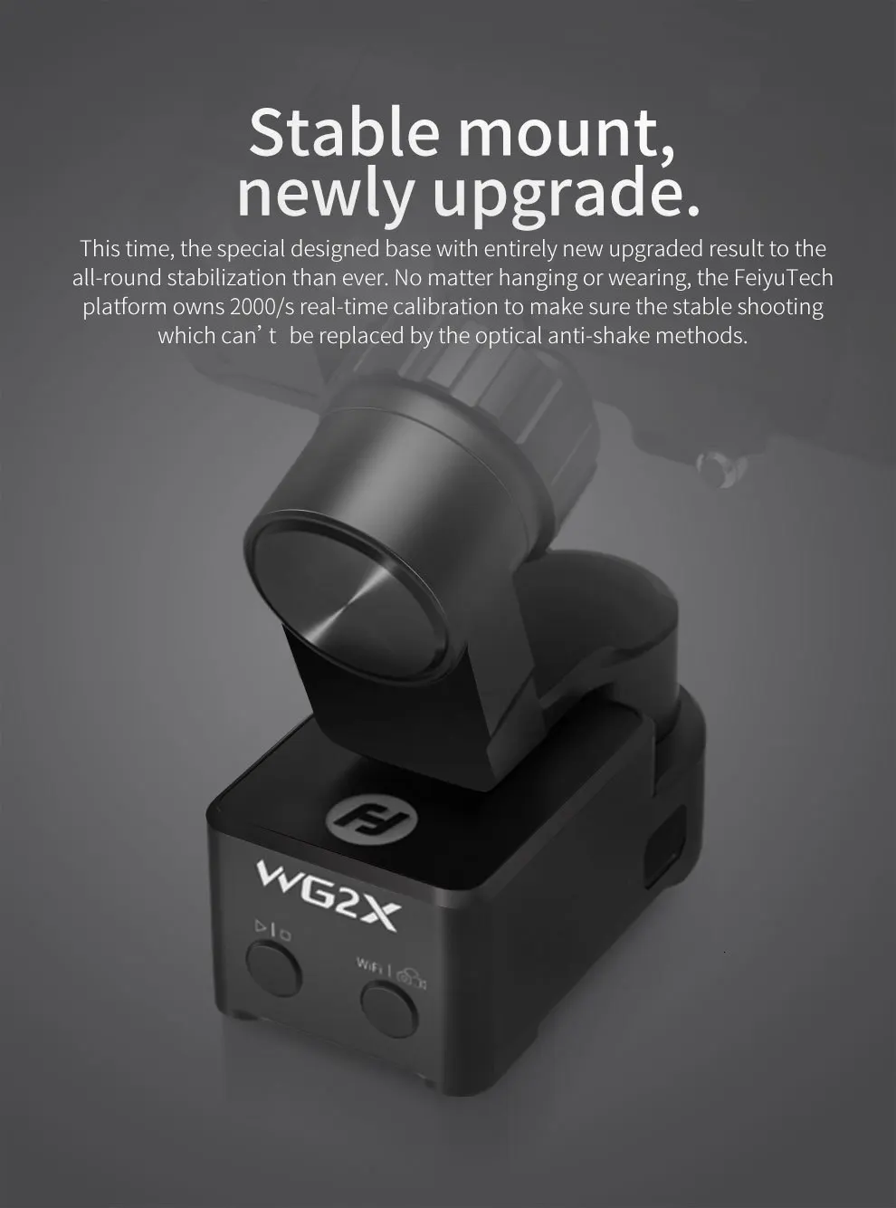 FeiyuTech WG2X брызгозащищенная экшн-камера стабилизатор 3D переносной и монтируемый карданный штатив для sony RX0 GoPro Hero 7 6 5