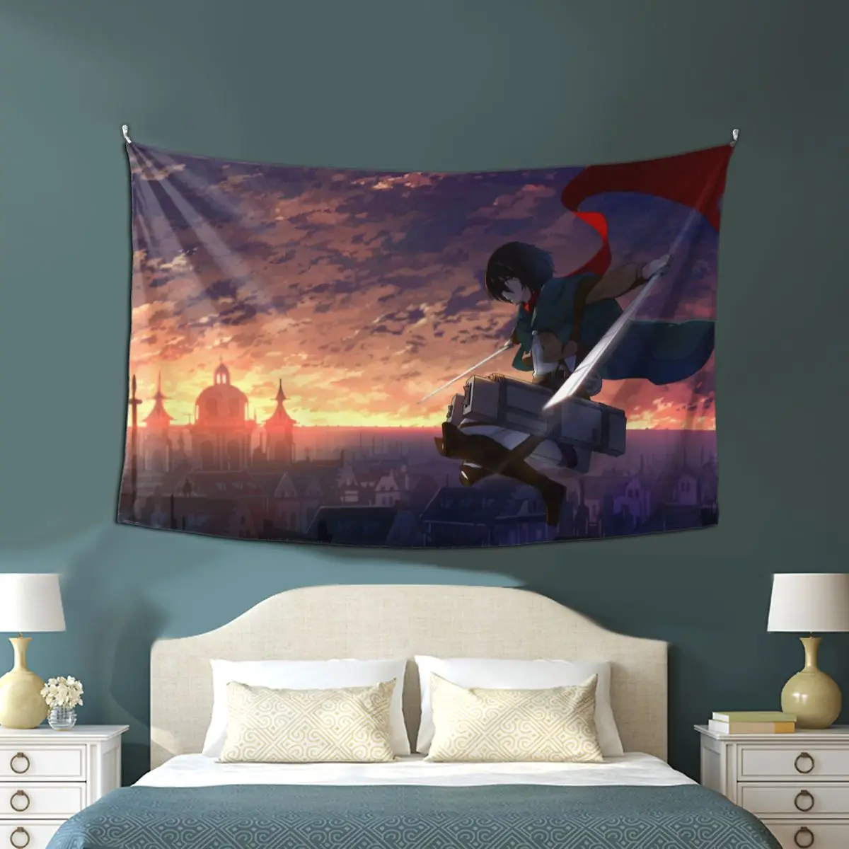 Mikasa домашний гобелен атака на Титанов СНК аниме фон подвесное одеяло настенное