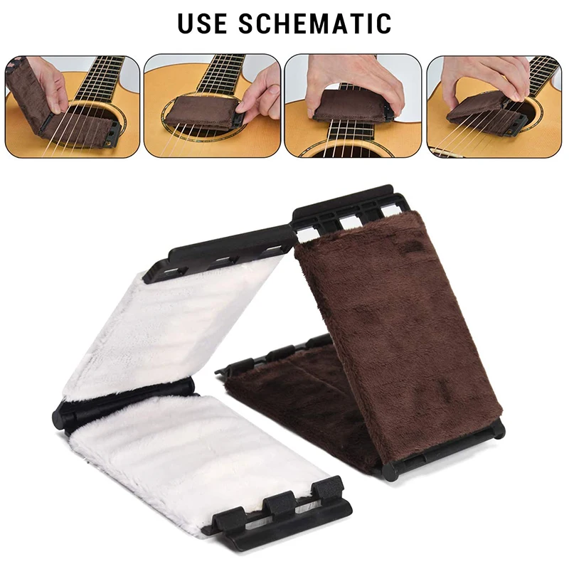 

2PCS Guitar Fingerboard Cleaner, Guitar String Cleaner-Violin/Bass/Ukulele Brown Fingerboard Cleaning Cloth