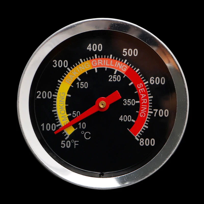 

Stainless Steel Barbecue BBQ Smoker Grill Thermometer Temperature Gauge 10-400