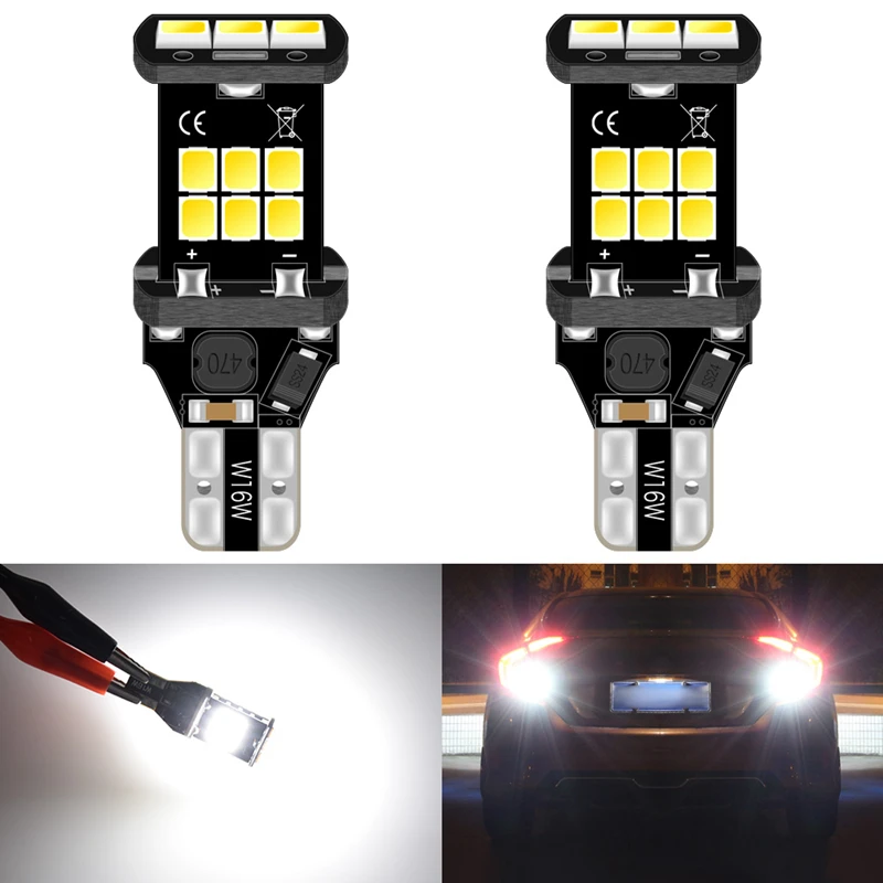 

2 шт., Автомобильные светодиодные лампы T15 W16W для BMW E60 E90 Ford Fusion Focus 2 3 Audi A3 A4 B6 B8 VW Passat B7