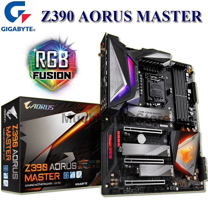 Материнская плата LGA 1151 Gigabyte Z390 AORUS MASTER процессор Core i9 i7 i5 i3 64 Гб DDR4 4133(O.C.) МГц PCI E 3 0