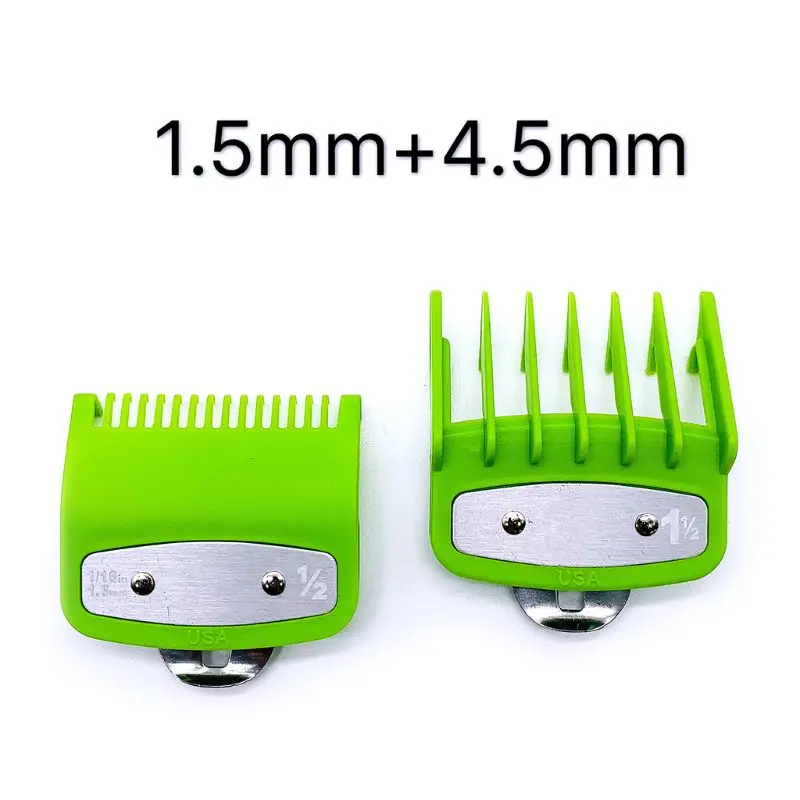 2/8/10PCS Barber Shop Styling Guide Comb Set Hair Trimmer Attachment Hairdresser Clipper Purple Limit with Metal Clip | Красота и