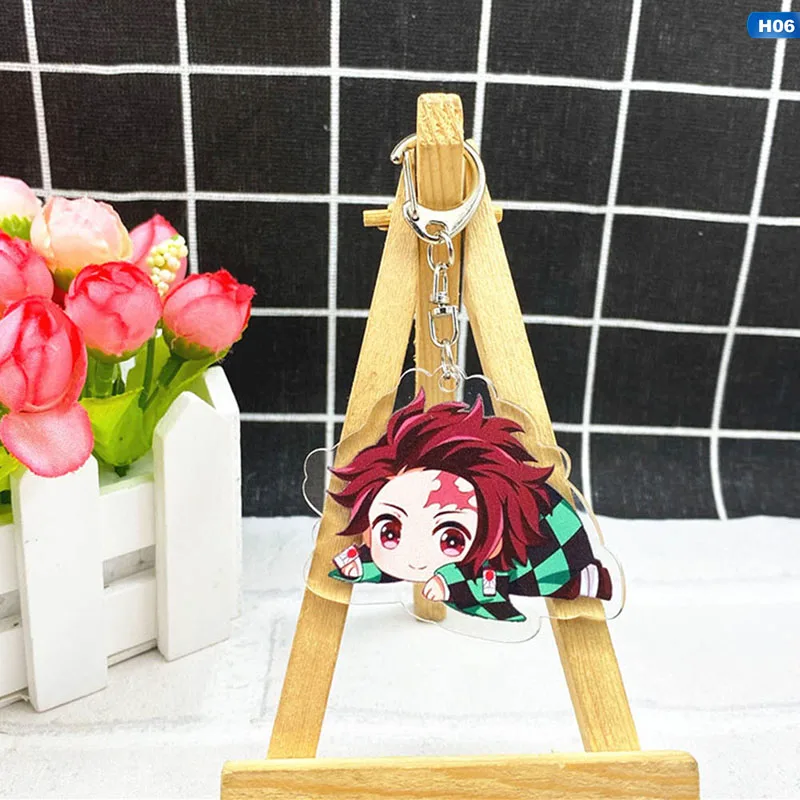 KEY5104H06 Аниме демон убийца: Kimetsu no Yaiba акриловый брелок для ключей Косплей Аниме Подарки - Цвет: KEY5104H06