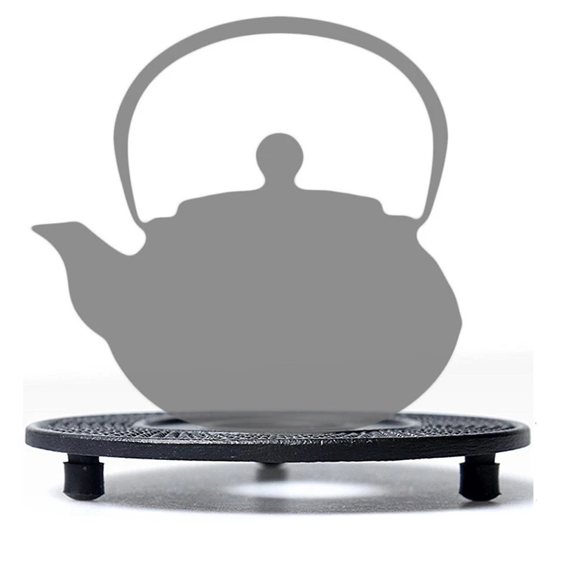 SZS горячий черный чугун Trivet чайник Tetsubin стенд, чугун Trivet для питья изоляционный коврик обеденный стол