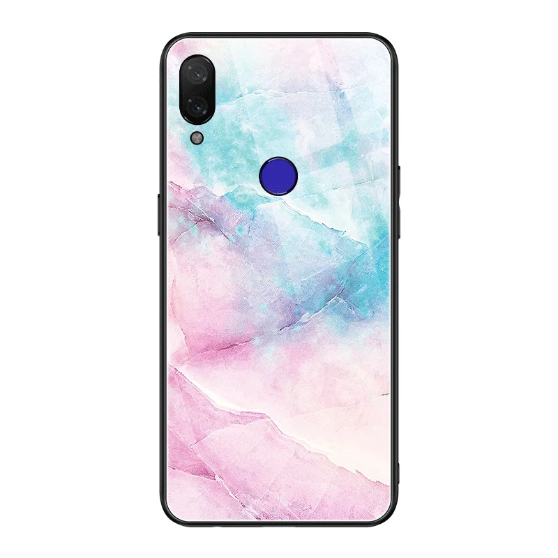 

For Xiaomi Redmi Note 9s 9 Case For Xiaomi Redmi Note 8 Pro 8T Marble Tempered Glass Soft TPU Cover Cases For Redmi Note 5 6 7 8