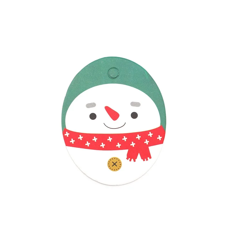 Snowman 50 шт. Рождественская звезда тег Санта Клаус бирки крафт-бумага карты тег конфеты мешок украшения Рождество год подарок посылка оформление бирок - Цвет: Snowman