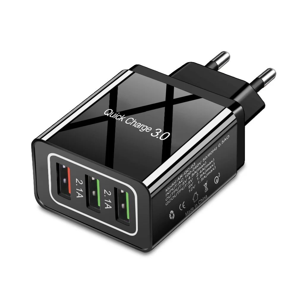 Crauch 18 Вт Быстрая зарядка 3,0 быстрое USB зарядное устройство для Xiaomi samsung s9 3U EU US Plug qc 3,0 настенное зарядное устройство для huawei iPhone x