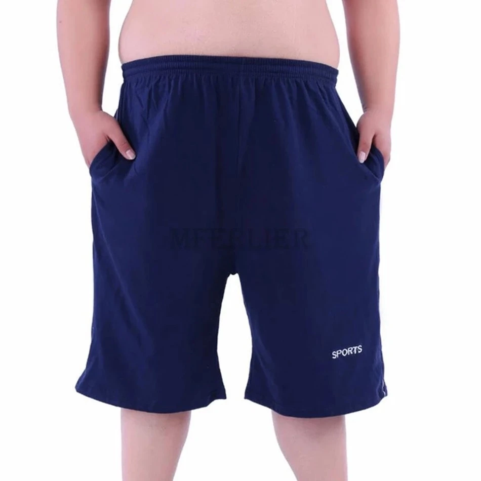

Size 10XL 150KG Men Summer Sports Shorts Big Size Cotton Shorts Navy Blue Black WorkOut Oversized High Elasticity Loose Homewear
