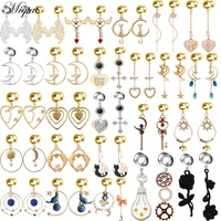 miqiao 2pcs fashionable and simple multi pattern ear expander 6mm 25mm exquisite body piercing jewelry