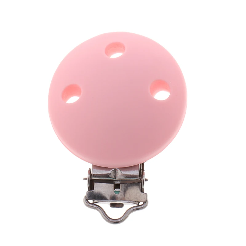 Fkisbox 2pcs Mouse Pacifier Clip Silicone Bead Baby Teether& Plastic Teething Accessories Nipple Clasps Toy DIY Round Koala